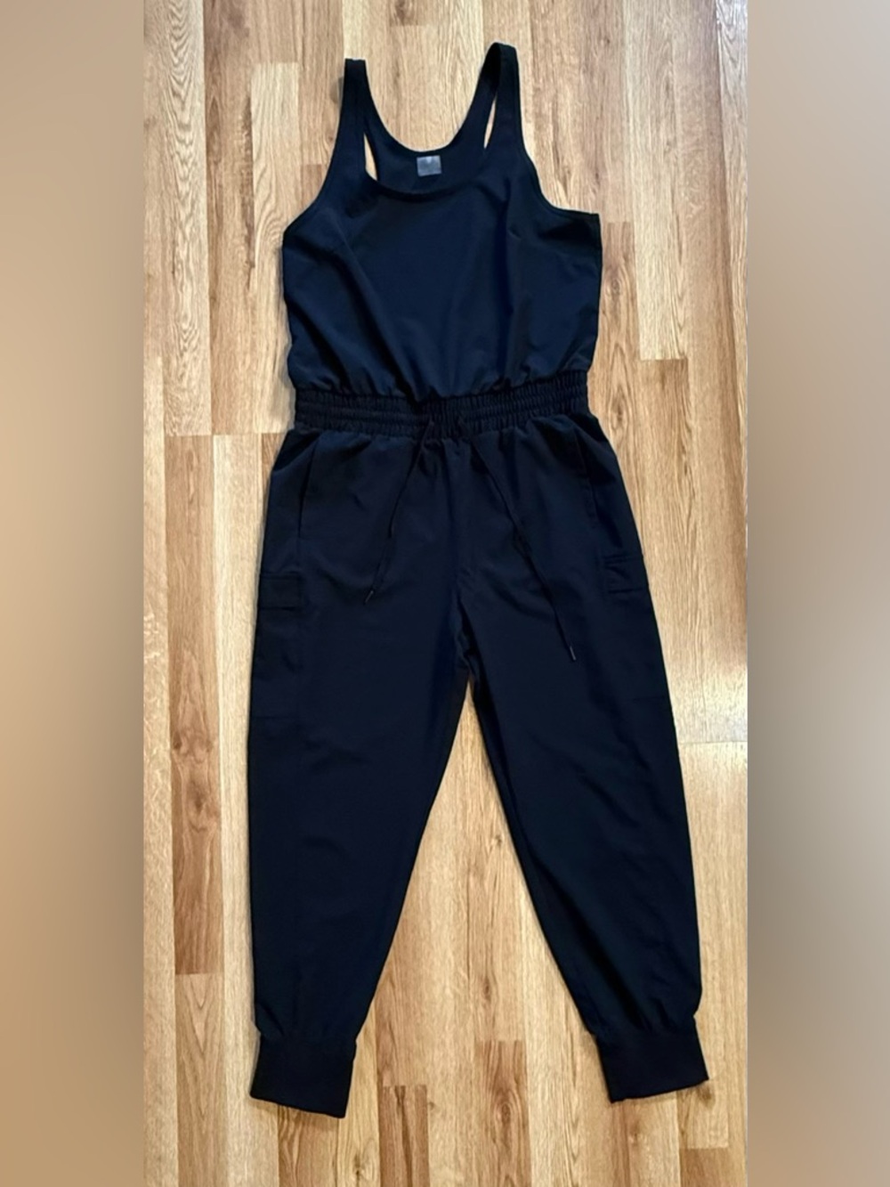 CALIA by Carrie Underwood Black Racerback Jumpsuit Size M